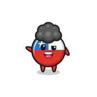 chile flag character as the afro boy vector