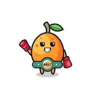 kumquat boxer mascot character vector