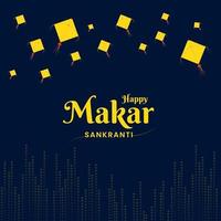 happy Makar Sankranti social media post vector