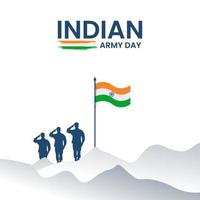 día del ejército indio 15 de enero, diseño de ilustraciones vector