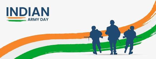 Indian army day web banner design vector