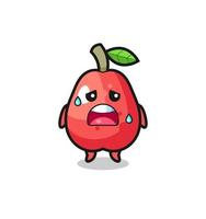 the fatigue cartoon of water apple vector