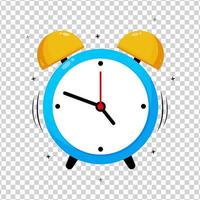 icono de reloj de alarma sobre fondo blanco vector