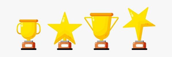 Trophy bundle set design vector