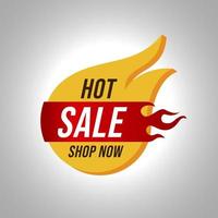 Hot sale offer label banner template vector