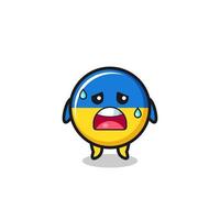 la caricatura de fatiga de la bandera de ucrania vector