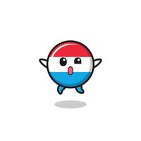 luxembourg character is jumping gesture vector