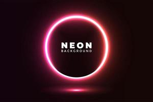 neon background ring light vector