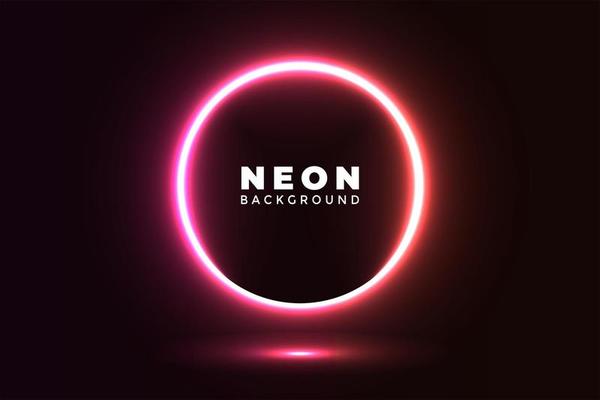 neon background ring light