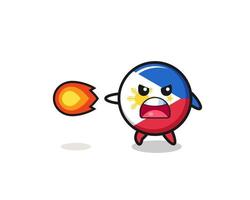 linda mascota de la bandera de filipinas está disparando poder de fuego vector