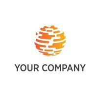 logotipo de vector abstracto en forma de esfera. logotipo para empresas, tecnología global.