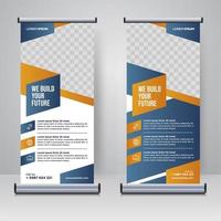 Corporate rollup or X banner design template vector