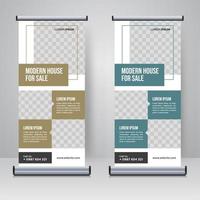 Property, real estate roll up or x banner template