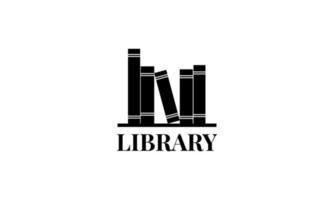 Library logo template design vector