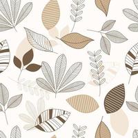 Tropical leaves, jungle leaves seamless floral pattern background vector