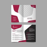 Empty bifold corporate brochure template vector