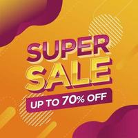 Super Sale banner design template vector