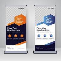 Corporate rollup or X banner design template vector