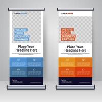 Corporate rollup or X banner design template vector