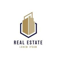 Real estate and home buildings logo template vector