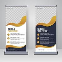 Corporate rollup or X banner design template vector