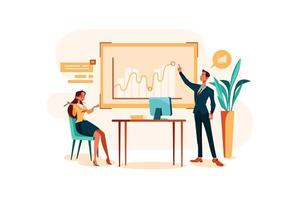 Business Finance Illustration concept. Flat illustration isolated on white background. vector