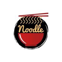 diseño de plantilla de logotipo de ramen de fideos vector