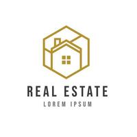 Real estate and home buildings logo template vector