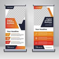 Corporate rollup or X banner design template vector