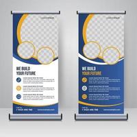 Corporate rollup or X banner design template vector