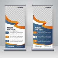 Corporate rollup or X banner design template vector