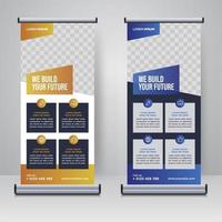 Corporate rollup or X banner design template vector