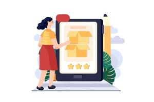 Customer Review Illustration concept. Flat illustration isolated on white background. vector