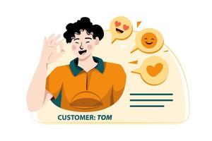 Customer Loyalty Illustration concept. Flat illustration isolated on white background. vector