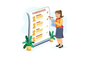 HR Manager Illustration concept. Flat illustration isolated on white background. vector