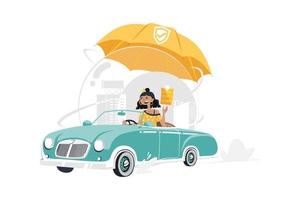 Insurance Illustration concept. Flat illustration isolated on white background. vector