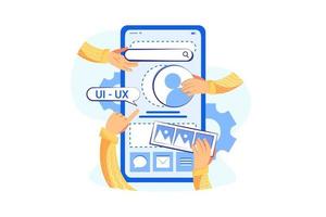 App Development Illustration concept. Flat illustration isolated on white background. vector