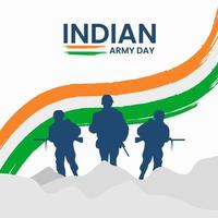 Indian army day 15 January illustration design vector