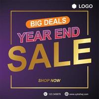 year end sale free vector social media