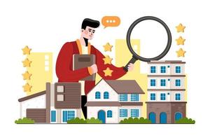 Real estate property marketing Illustration concept. Flat illustration isolated on white background. vector