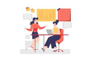 Teamwork Illustration concept. Flat illustration isolated on white background. vector