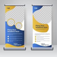 Corporate rollup or X banner design template vector