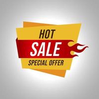 Hot sale offer label banner template vector