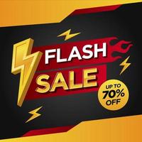 Flash sale banner template vector