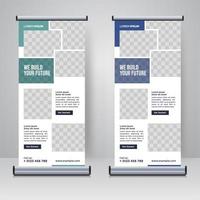 Corporate rollup or X banner design template vector