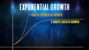 abstract background of exponential growth chart graph vector