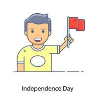 State of being independent modern flat icon of independence day vector