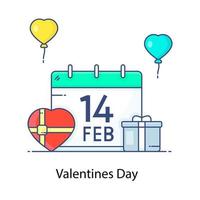 Valentines day icon event celebration in editable style vector