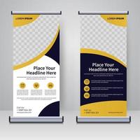 Corporate rollup or X banner design template vector