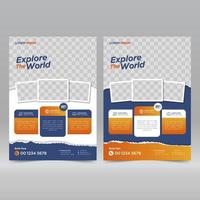 Tour and Travel flyer design template vector